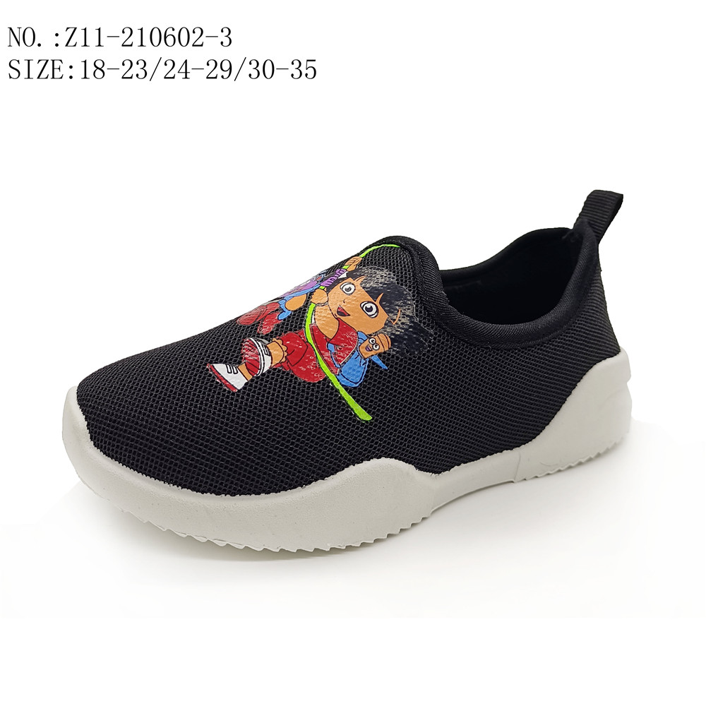 Cartoon print fashion children slip oninjection baby shoes loafer...