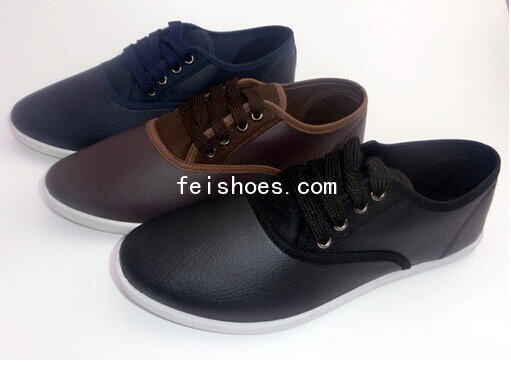 men pu shoes with injectiion 