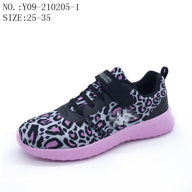 Hot selling leopard print childrens Velcro sneakers( Y 09-210205...
