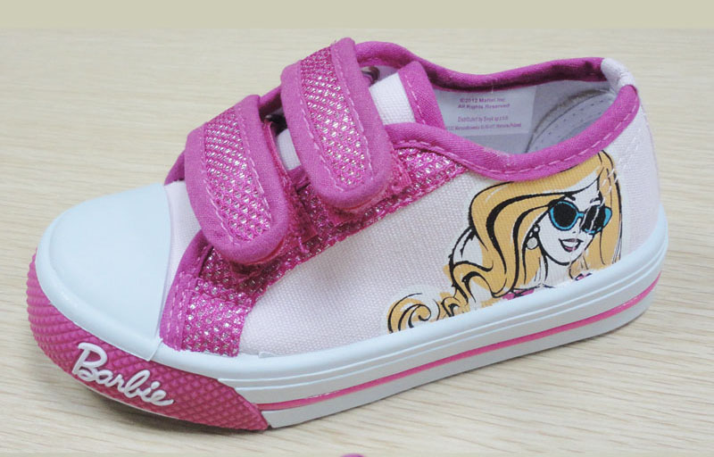 Barbie Pink girl canvas shoe, injection shoe,

