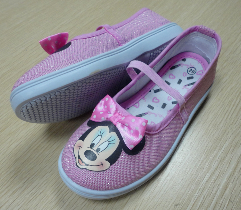 Disney  Minnie Slip-on Elastic Kids Canvas Shoes
