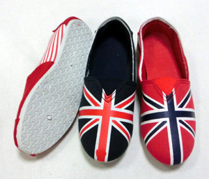 Latest women's The British union jack plenty color canvas Shoes