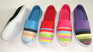 Latest student stripe plenty color canvas Shoes