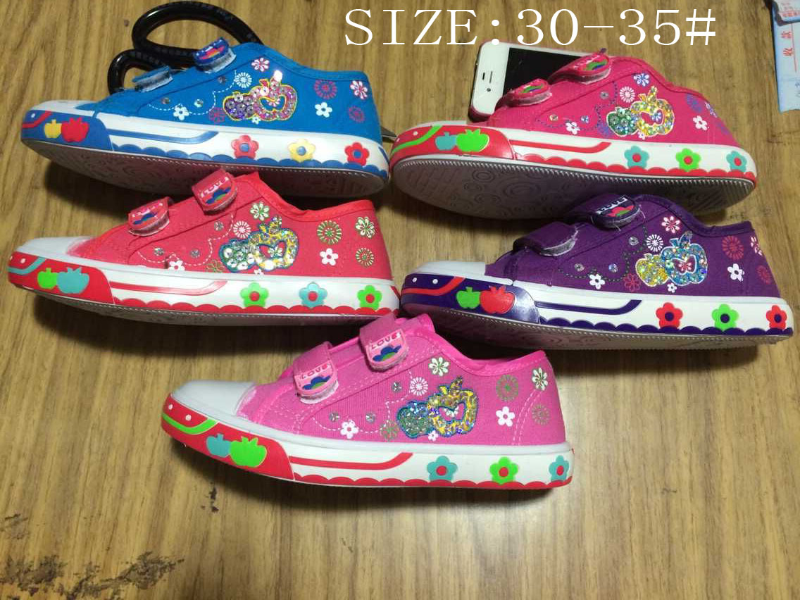 New Models Magic Tape kids canvas shoes injection cloth shoes...