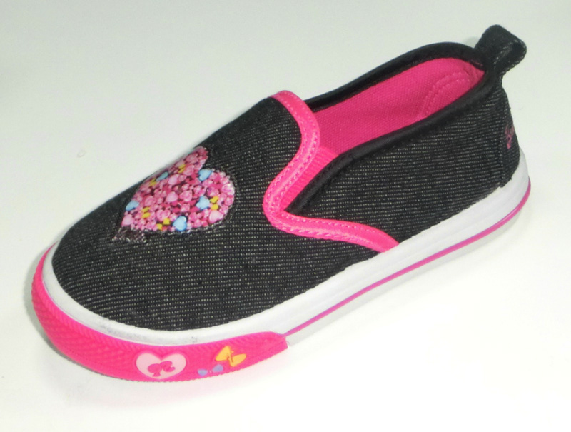 New Style slip-on kids canvas shoes injection cloth shoes
