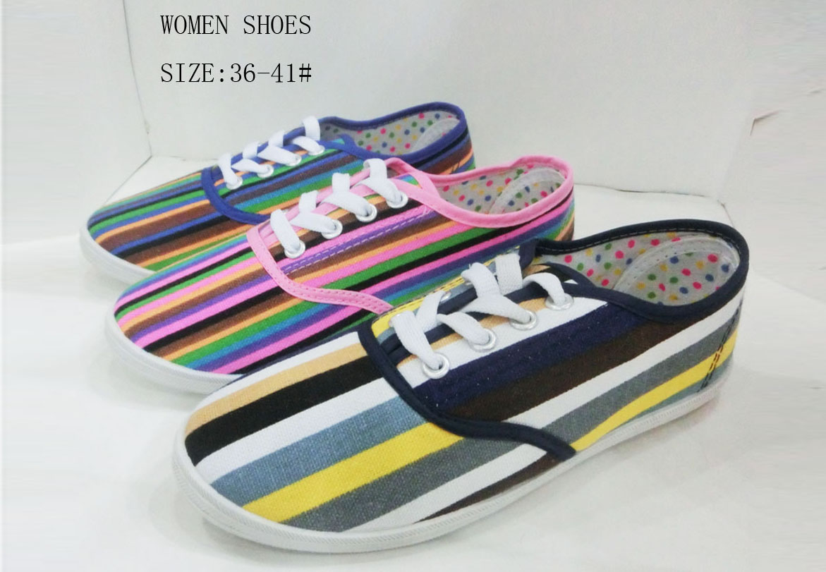 New Style Shoelace Women Injection Shoes Canvas Shoes 