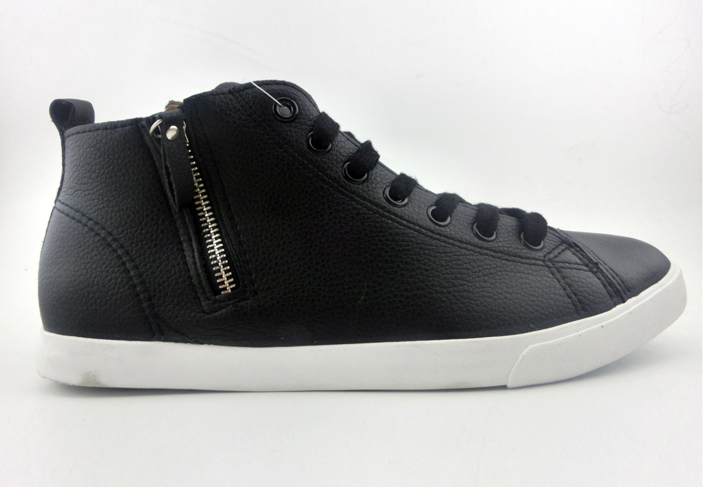 New style Men Mid cut PU Skate Shoes Vulcanized shoes