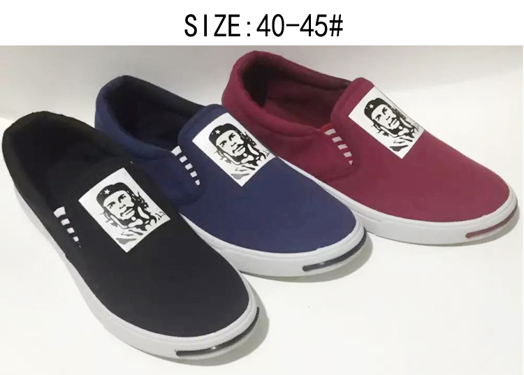 New style Fashion Low price men's slip on canvas shoes injection...