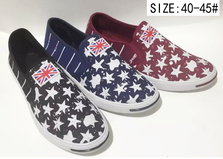 New style Fashion Low price men's slip on injection canvas shoes...