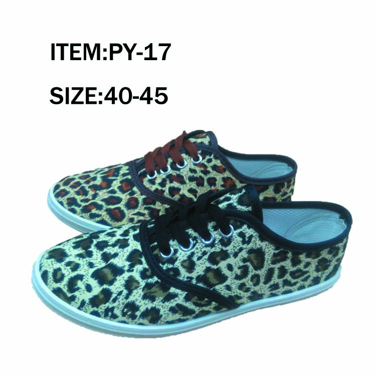 New style fashion comfortable  leopard canvas men shoes
