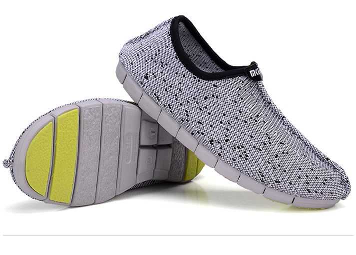 New style fashion men's slip on flyknit sports shoes casual shoes...