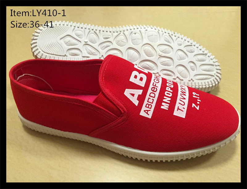 Latest design injection canvas shoes  comfort shoes slip-on shoes...