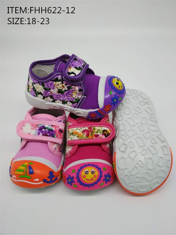 Latest design baby injection canvas shoes casual shoes