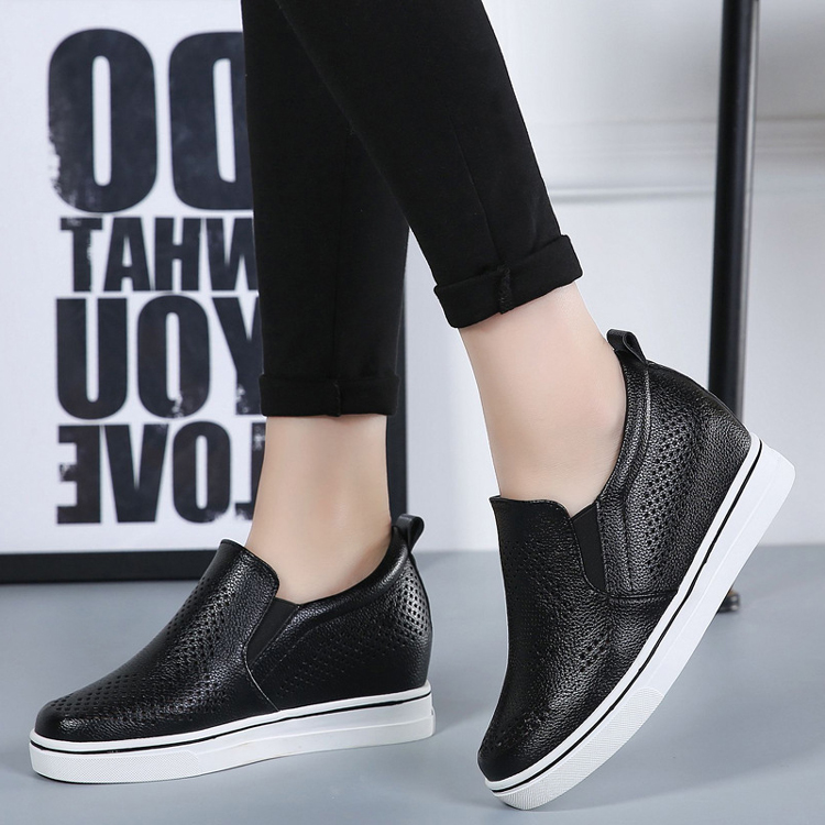 Fashion women leather shoes breath shoes(FTS1011-2)