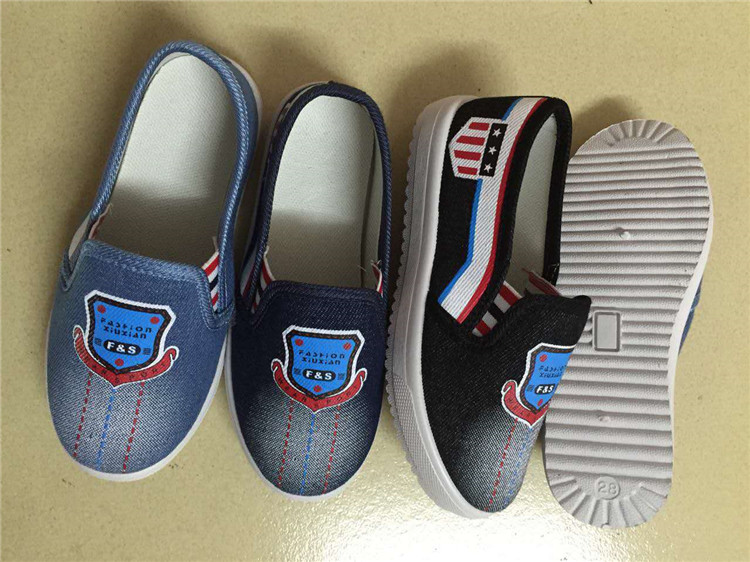 Classic of children denim shoes slip-on shoes (FPY1014-3)