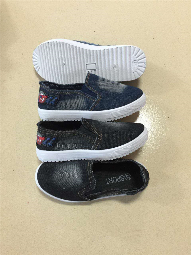 High quality of children denim shoes injection casual shoes ...