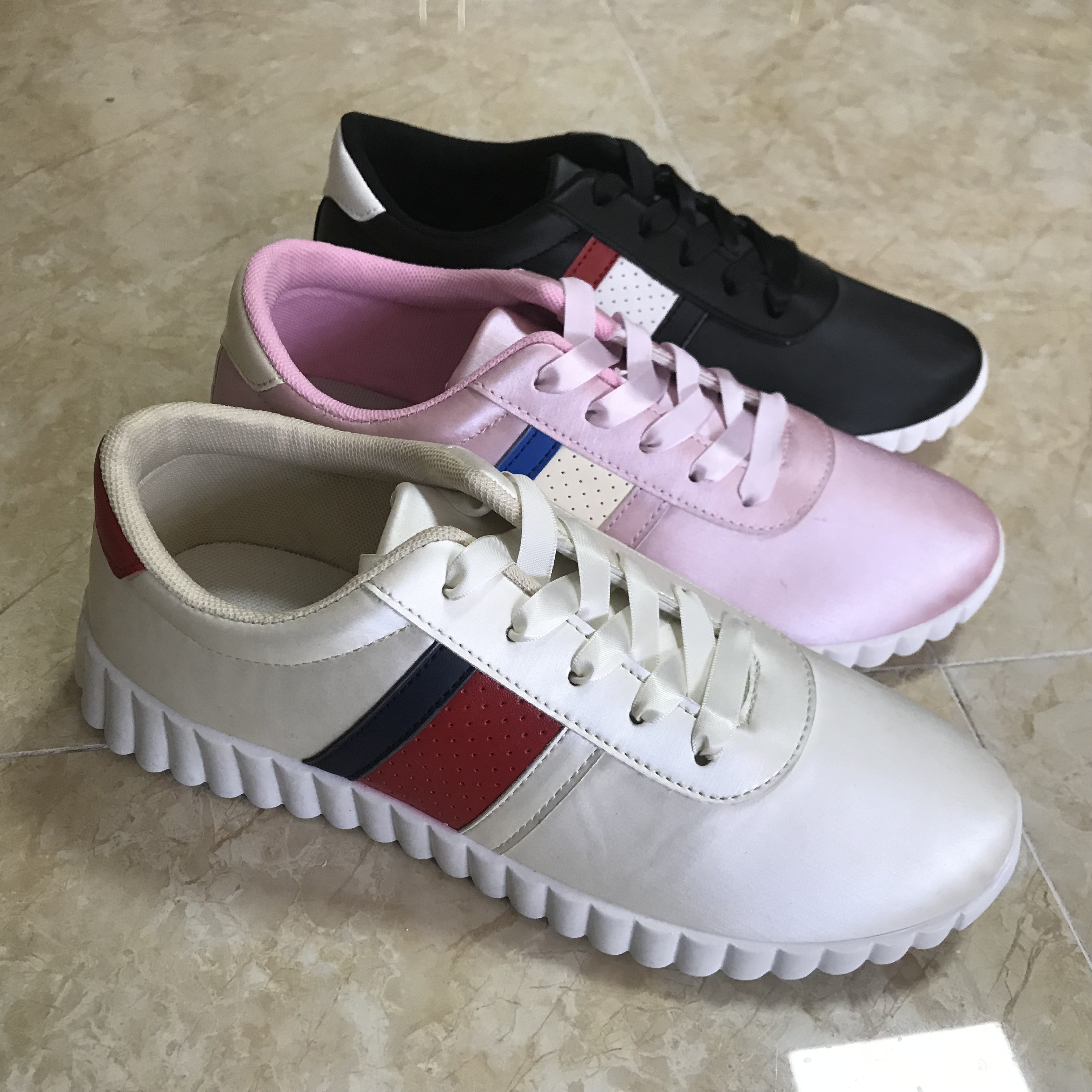 Factory hot sell injection lady PU casual shoes （YJ0522-3...