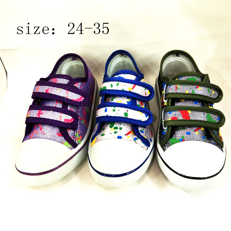 Latest design children casual shoes canvas shoes (HH19517-18...