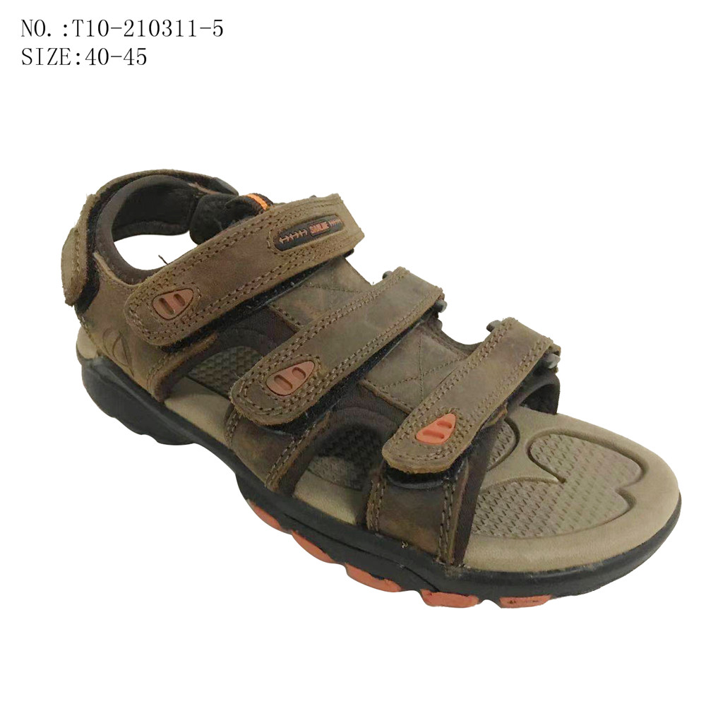 High Quality Casual Men Fashion Outdoor Beach Slippers Leather...