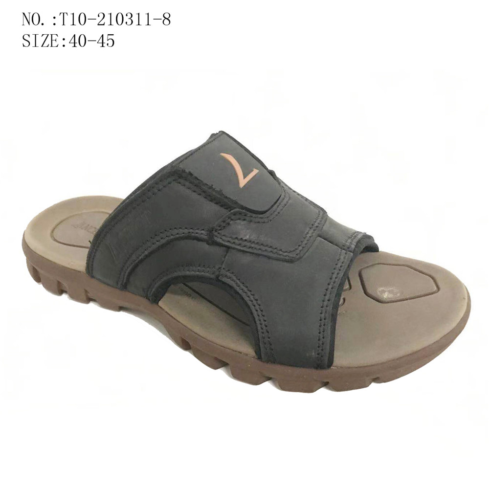 High Quality Casual Men Fashion Outdoor Beach Slippers Leather...