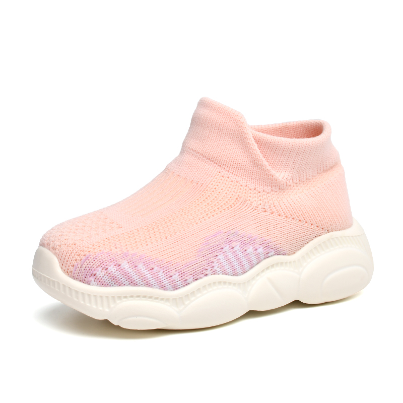 Comfortable soft baby and children breathable fly knit shoes...