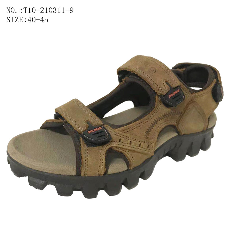 High quality custommen outdoor leather shoes beach sandals 1...