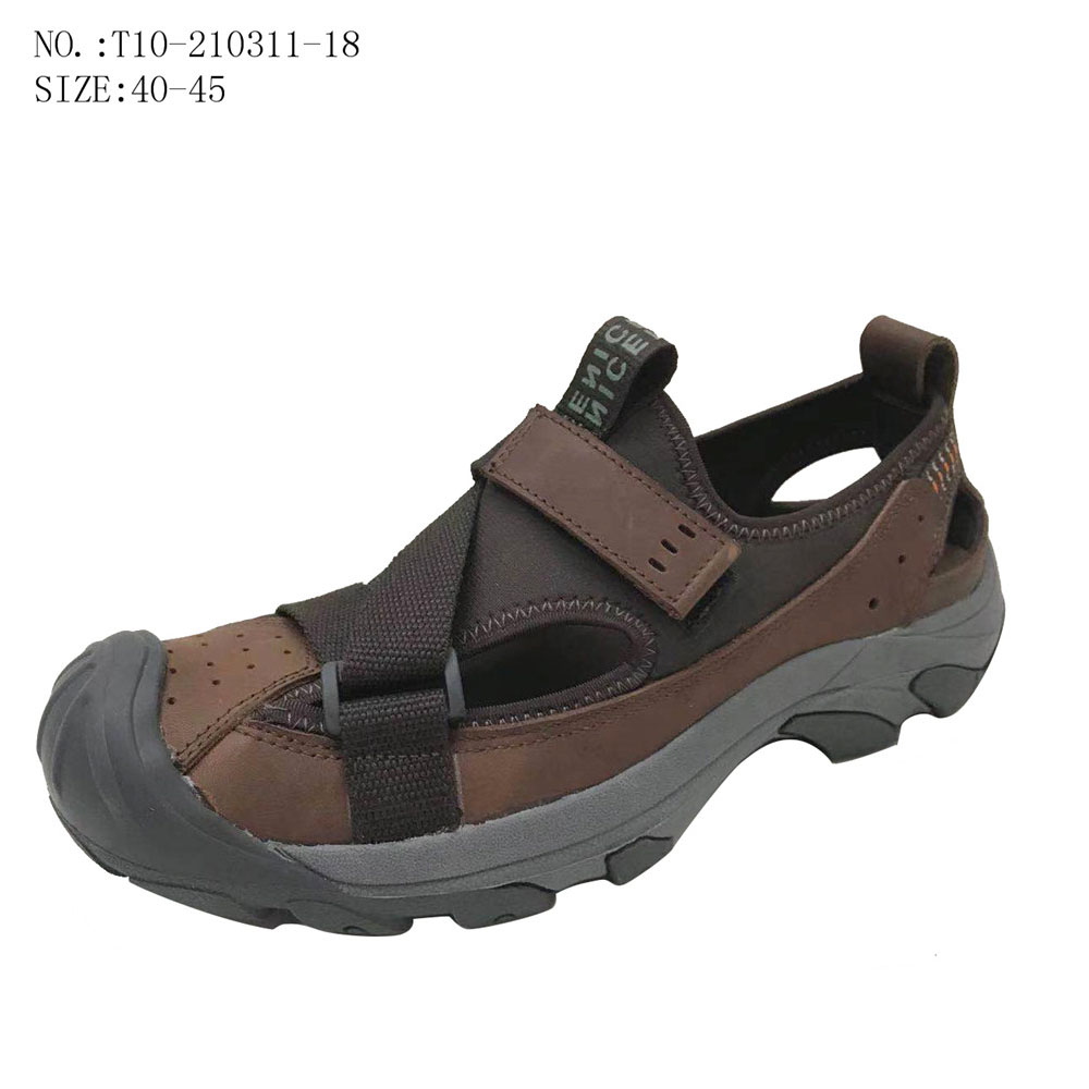High qualitycustommen leather sandals outdoorbeach shoes sandals...