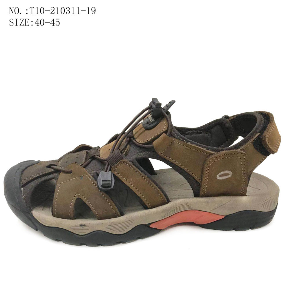 Hot style custommen leather sandals outdoorshoes beach sandals...