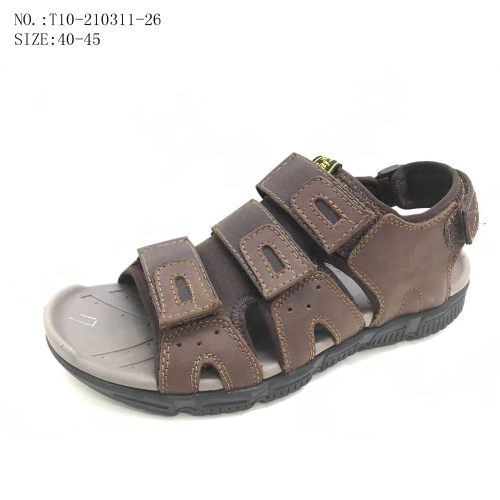 New fashion Men OutdoorSlippers Leather Sandals beach sandals...