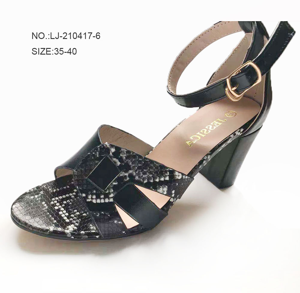 Fashion new Design Fur Lady High Heel shoes chunky heel sandals...