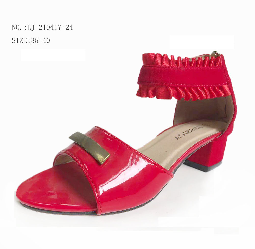 Latest Fashion Custom Lady Shoes low Heels wedge women chunk...