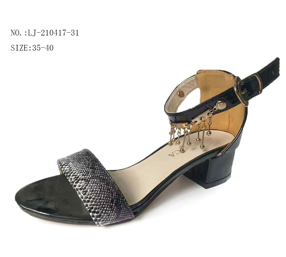 New style low heel sandals Ankle outdoor women snake pattern...