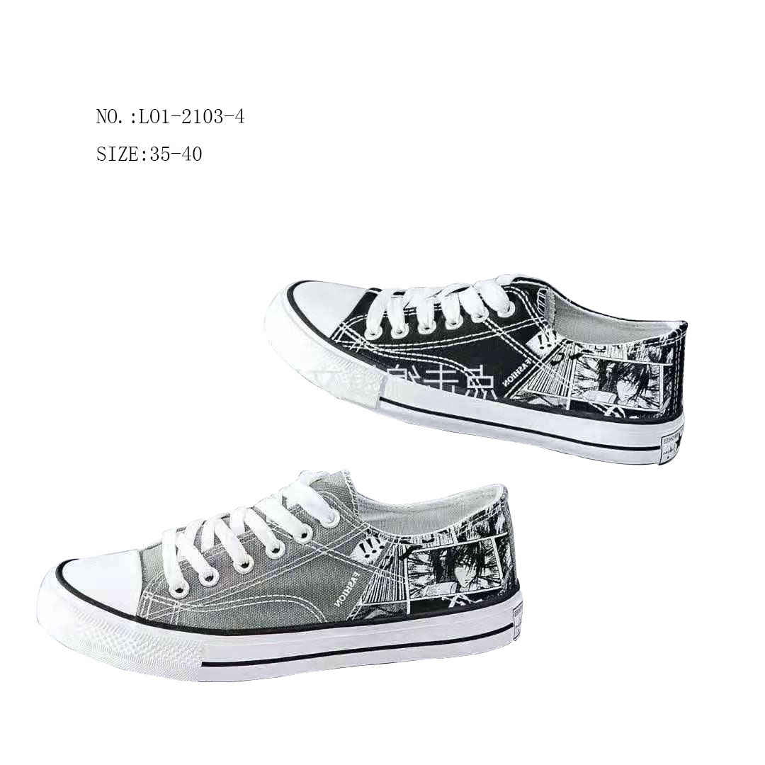 Factory Direct Ladies fashion vulcanized casual canvas shoes...