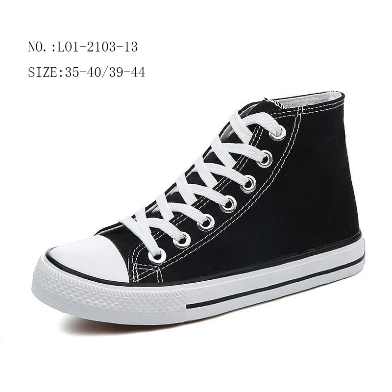 Hot sale women high-top fashionvulcanized casual canvas shoes...