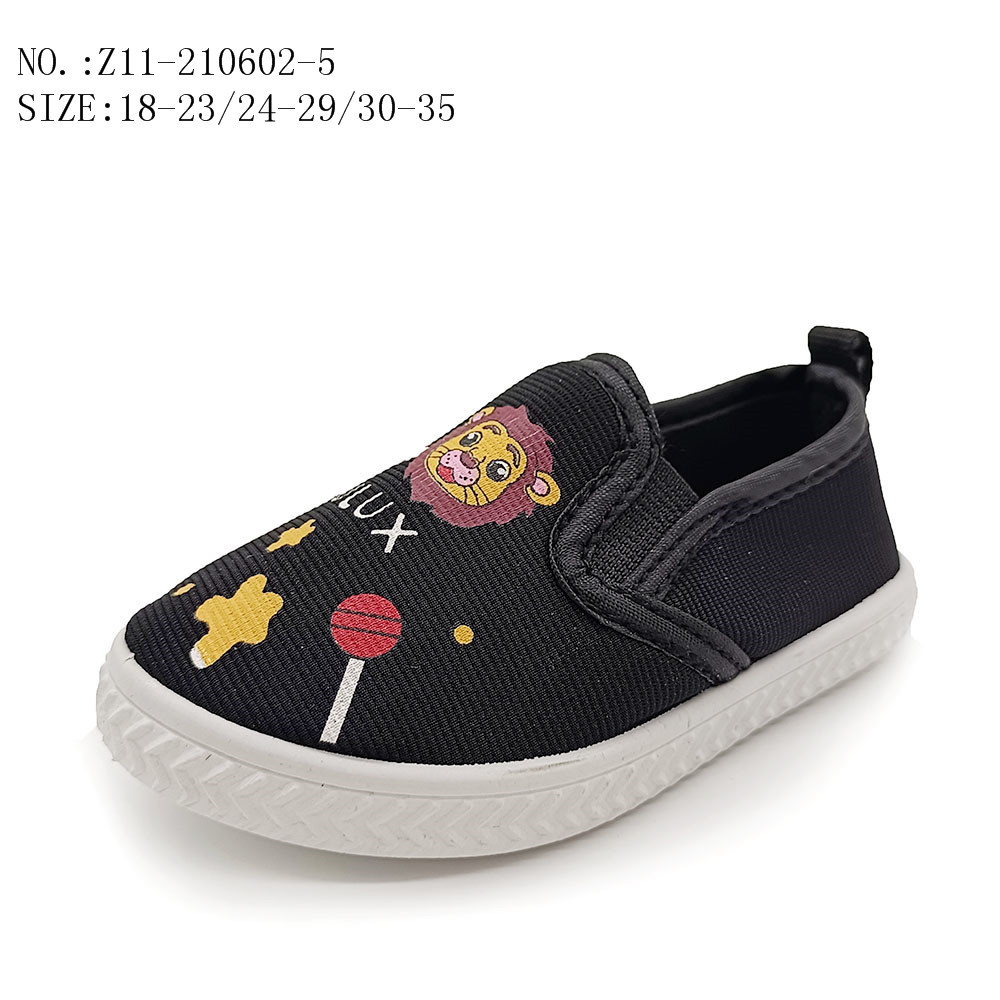 Cartoon design fashion children slip oninjection baby shoes loafe...