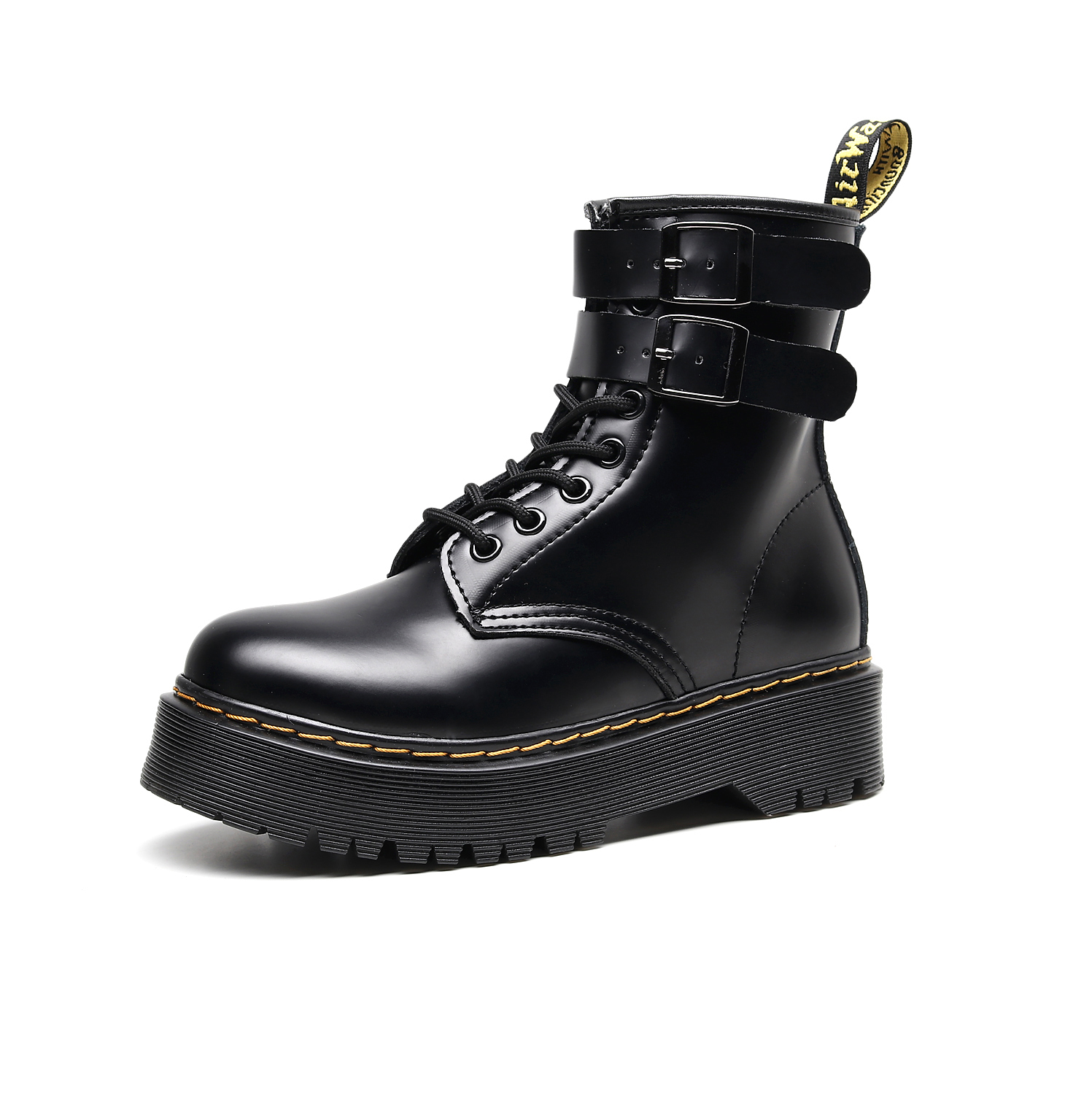 New arrival black women fashion casual leather shoes martin boots...