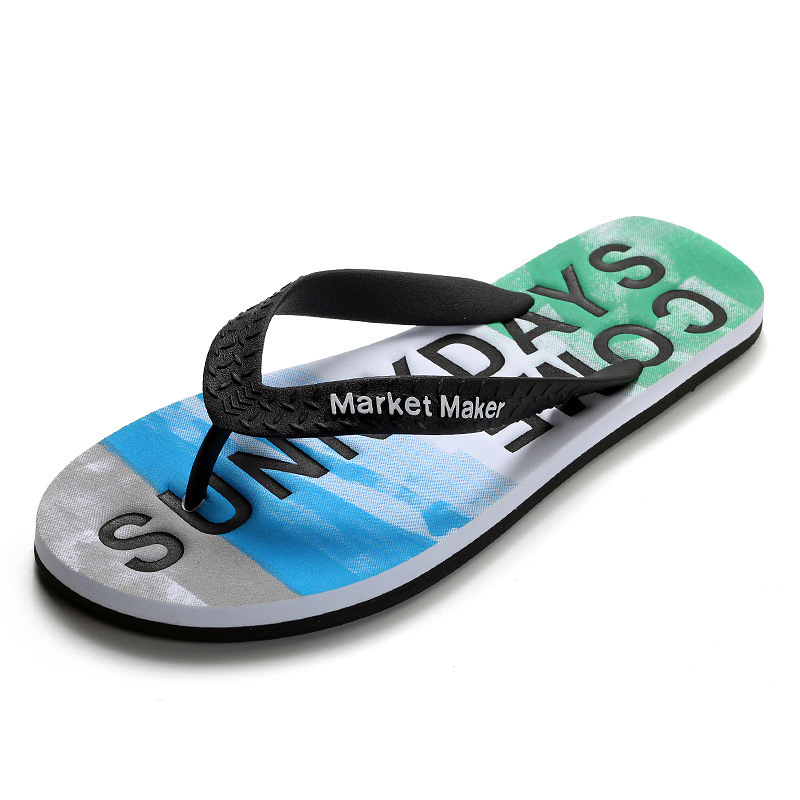 New design fashion men sandals footwear flat flip flops beach...