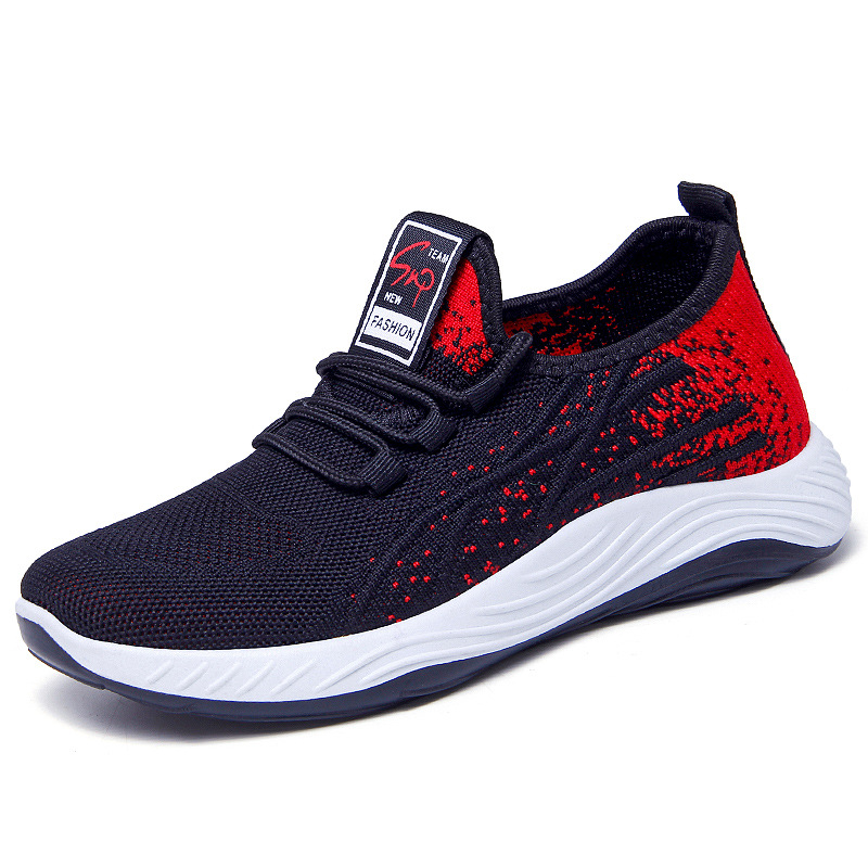 High qualityfashion flyknit casual sports sneaker shoes for women...