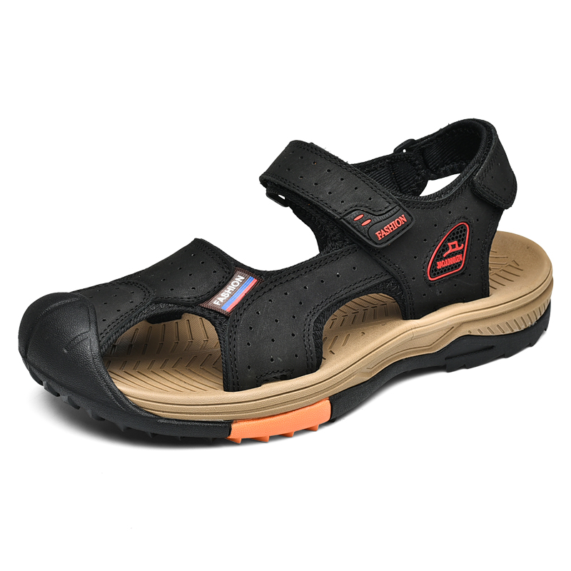 New design fashion men outdoorleatherbeach sandals shoes 1. ITEM...
