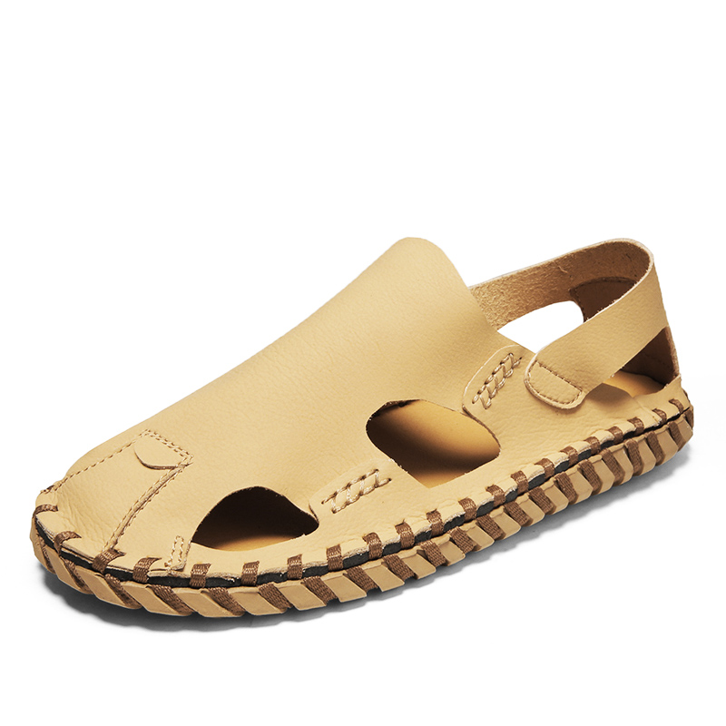 New design fashionoutdoor beach shoes leathersandals for men...