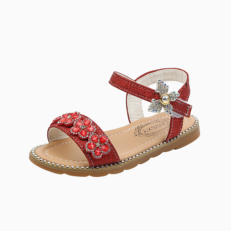 Factory Price Children S Shoes Girls Flower Casual Leather Sandal...