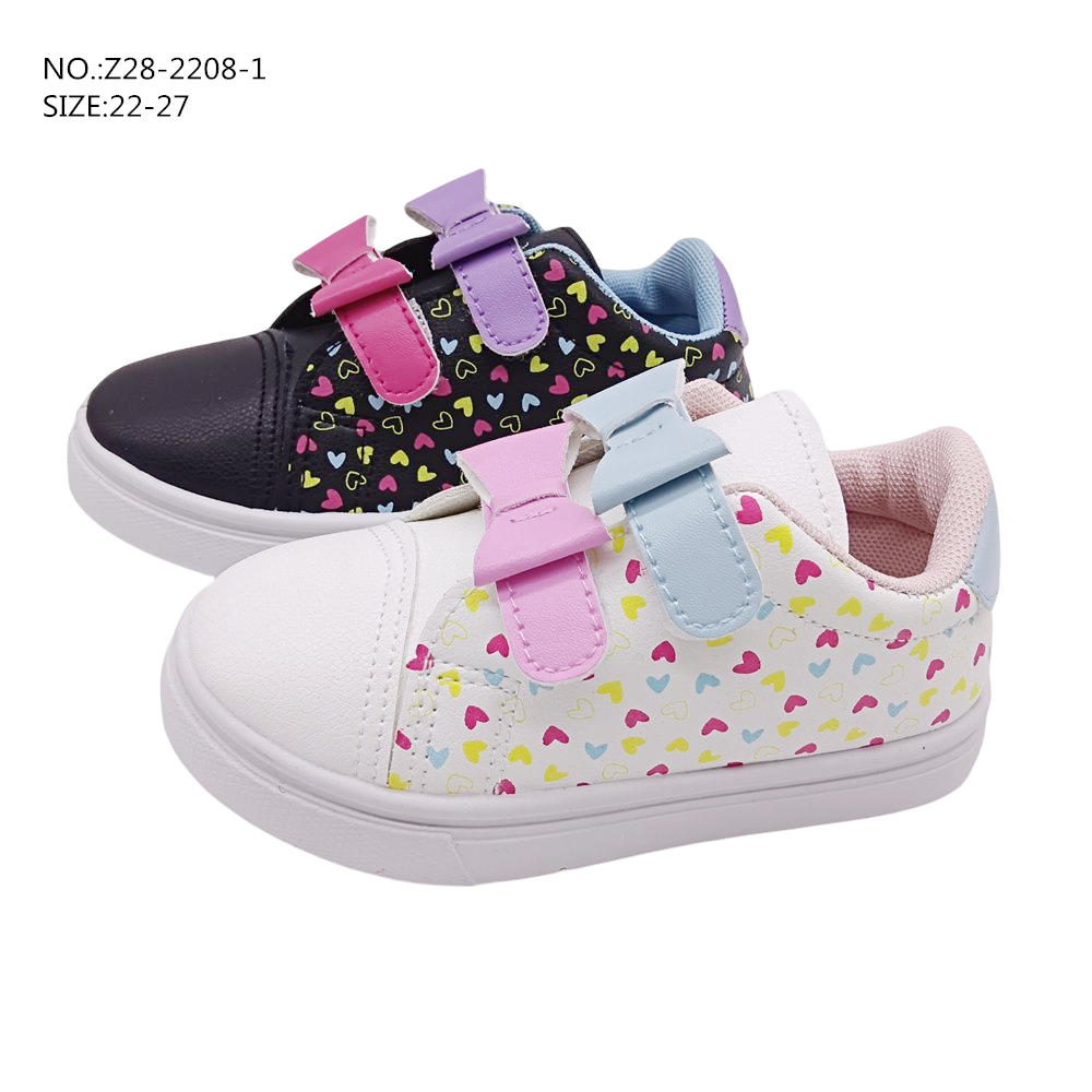New childrens flat shoes, baby shoes bow Velcro design style...