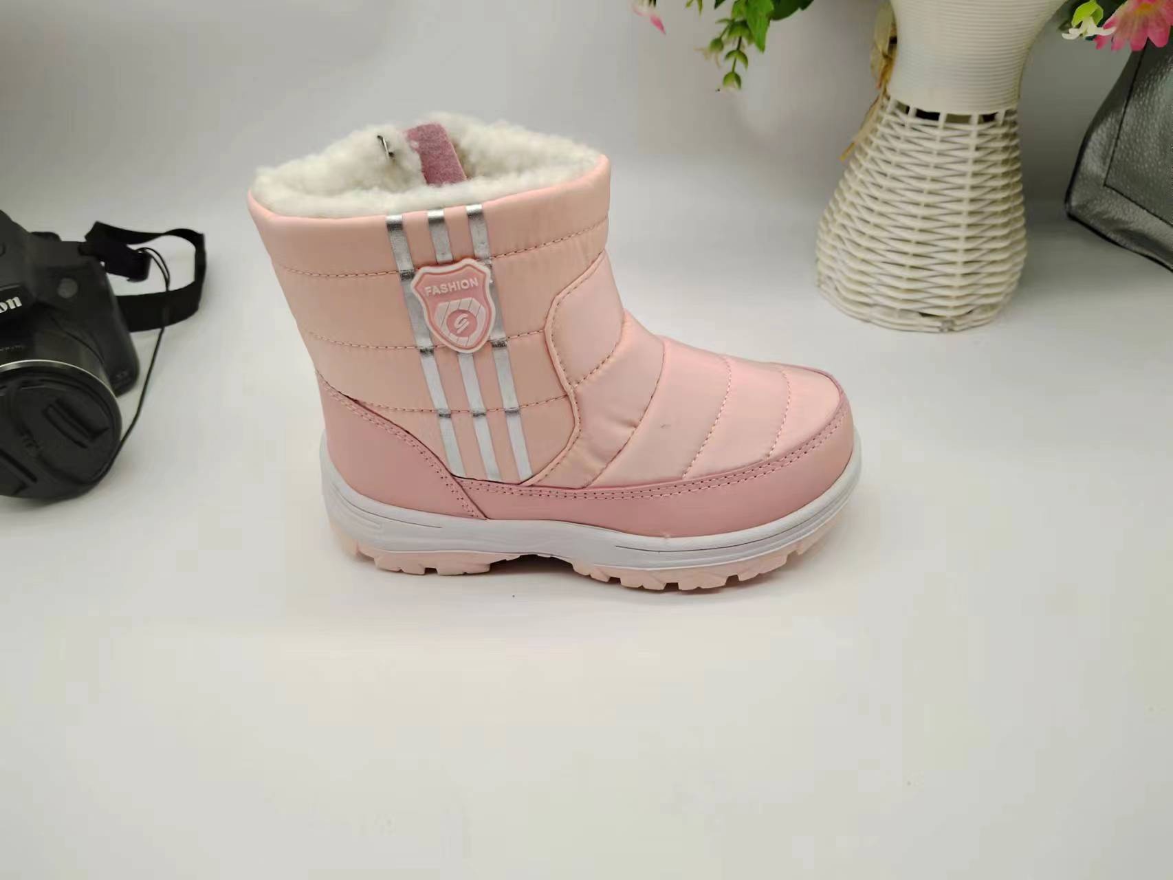 Good quality PVC sole kids injection warm shoes winter snow boots...